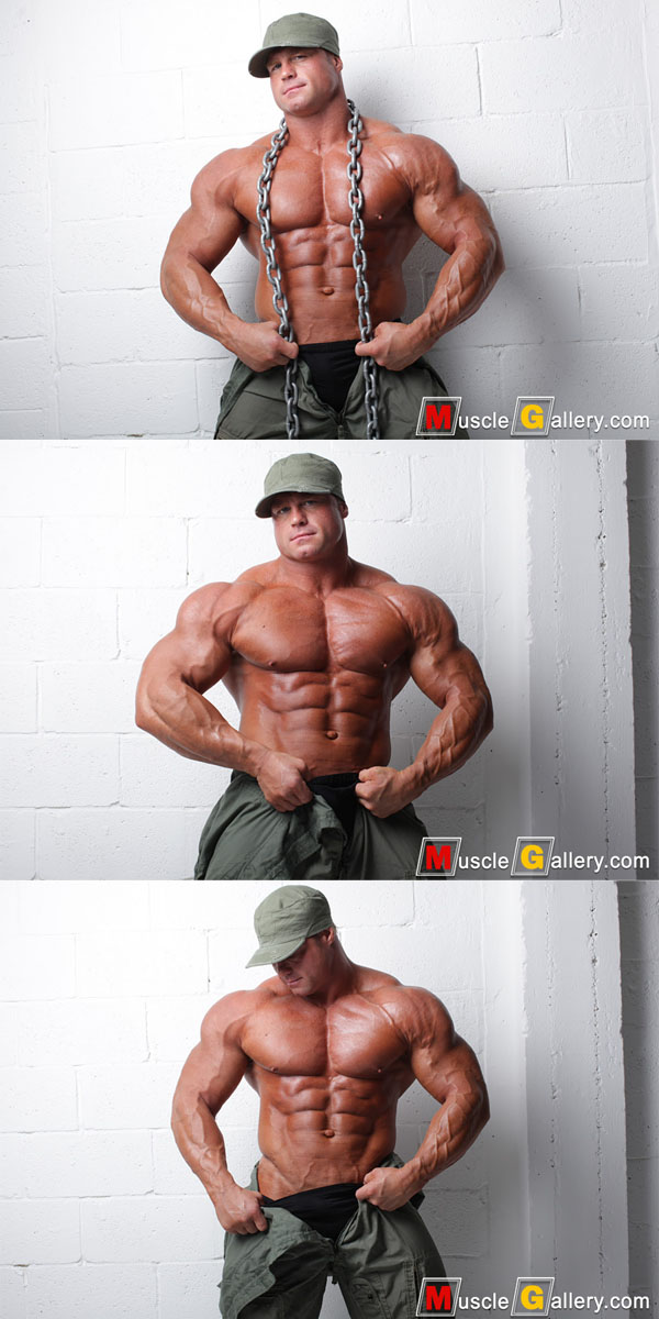Huge bodybuilder David Riley