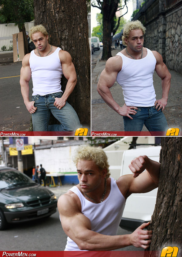 Muscle man Ricky Wollensky in jeans