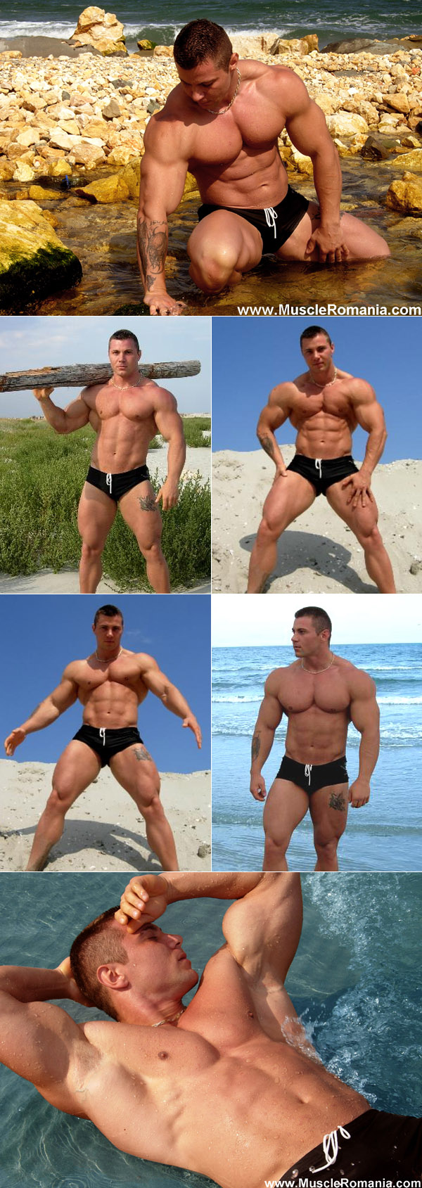 Muscle man at the beach