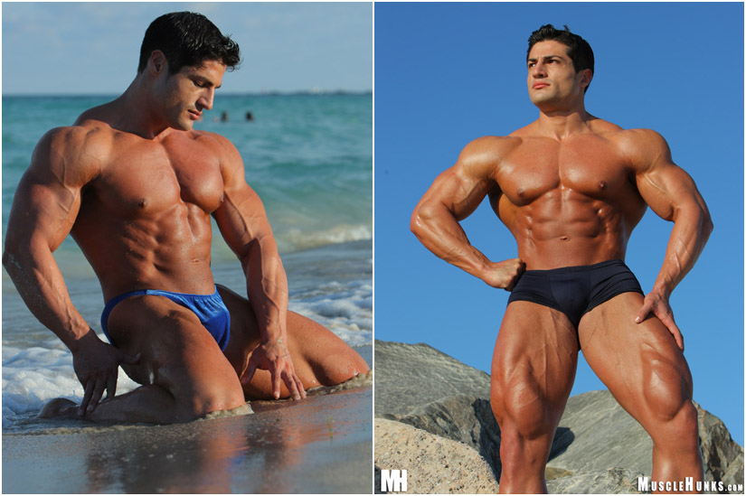 Bodybuilder Amerigo Jackson outdoors